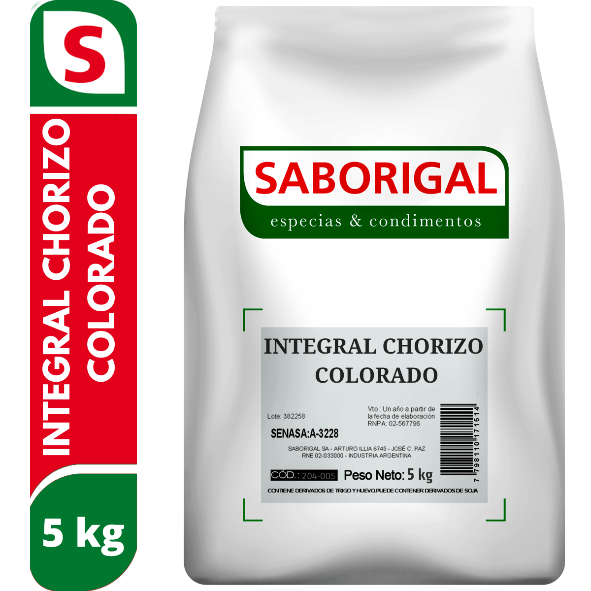 Integral chorizo colorado 5 kg