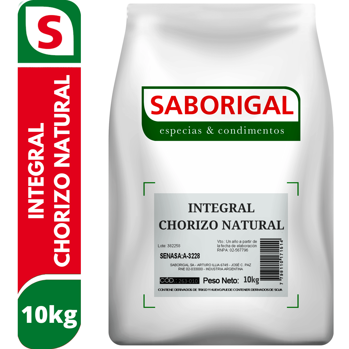 Integral chorizo natural 10 kg