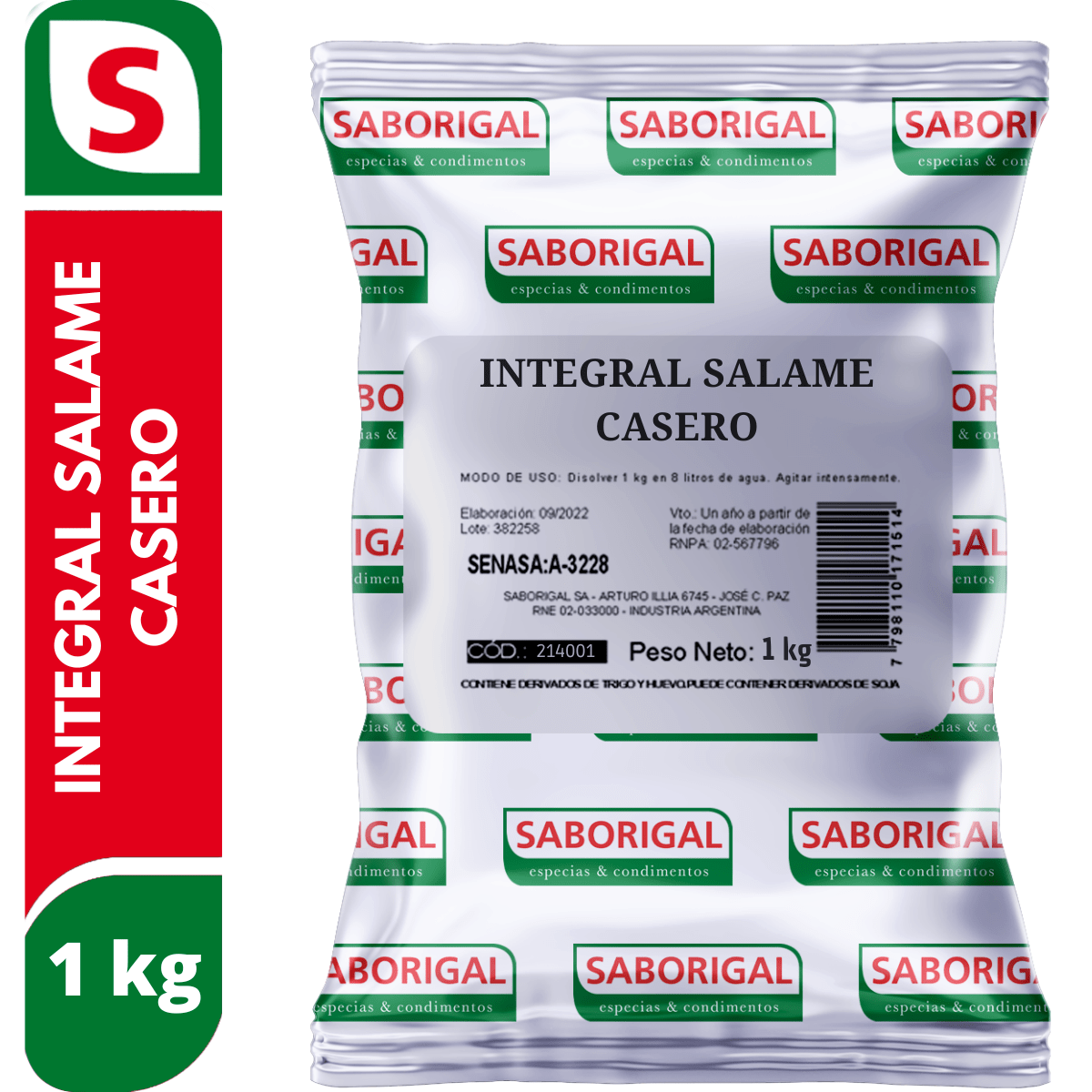 Integral salame casero 1 kg